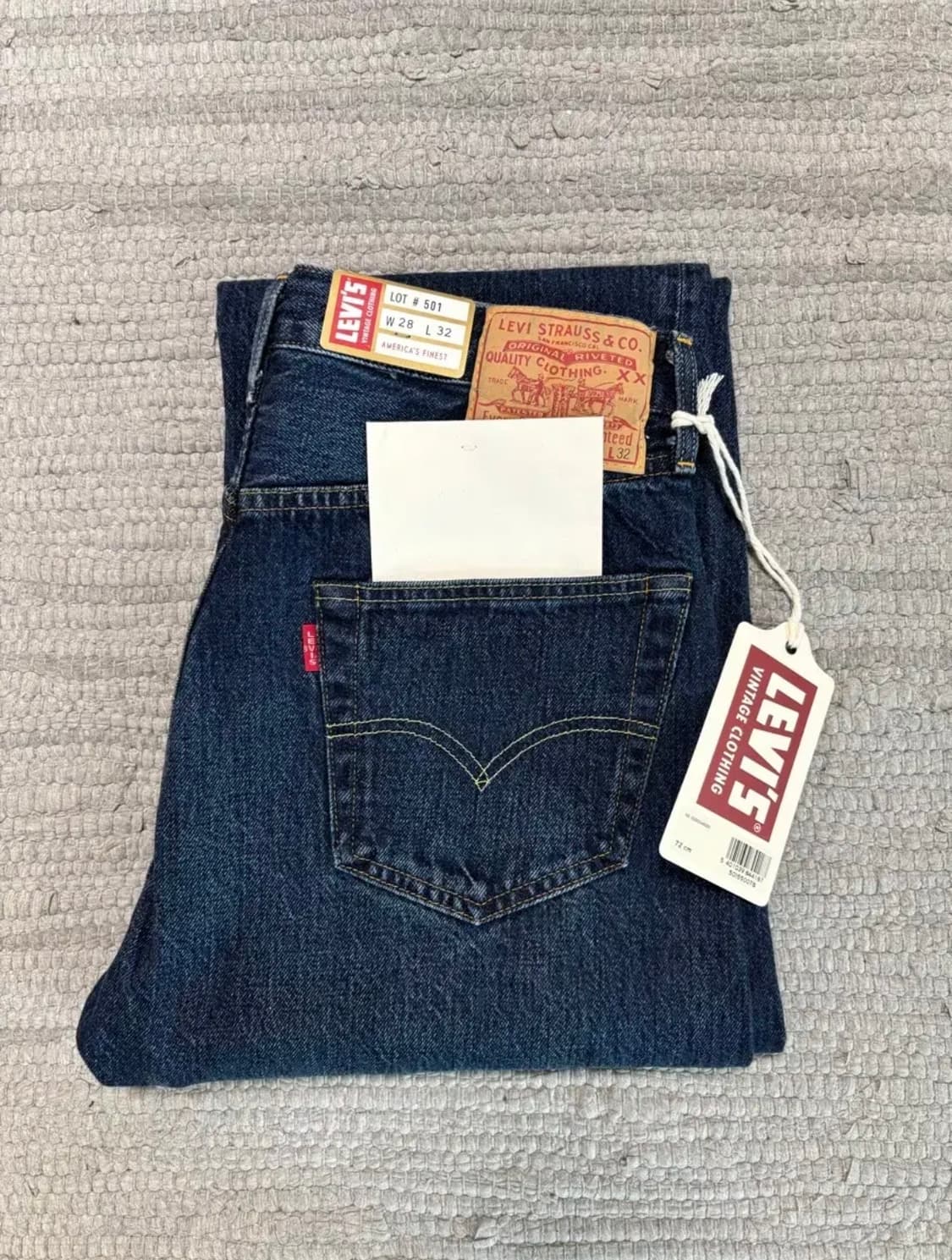 (28x32) 리바이스 LVC 1955 501XX 셀비지 청바지 데님 진 상품이미지1