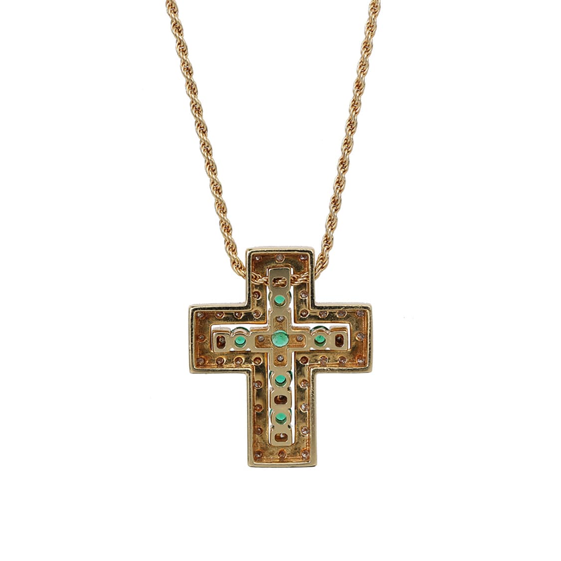 다미아니 벨에포크 에메랄드 네크리스 옐로우골드 십자가 목걸이 미듐 200 상품이미지9