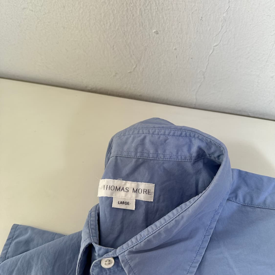 L-XL 토마스모어 스카이블루 오버핏 셔츠 남방 상품이미지2