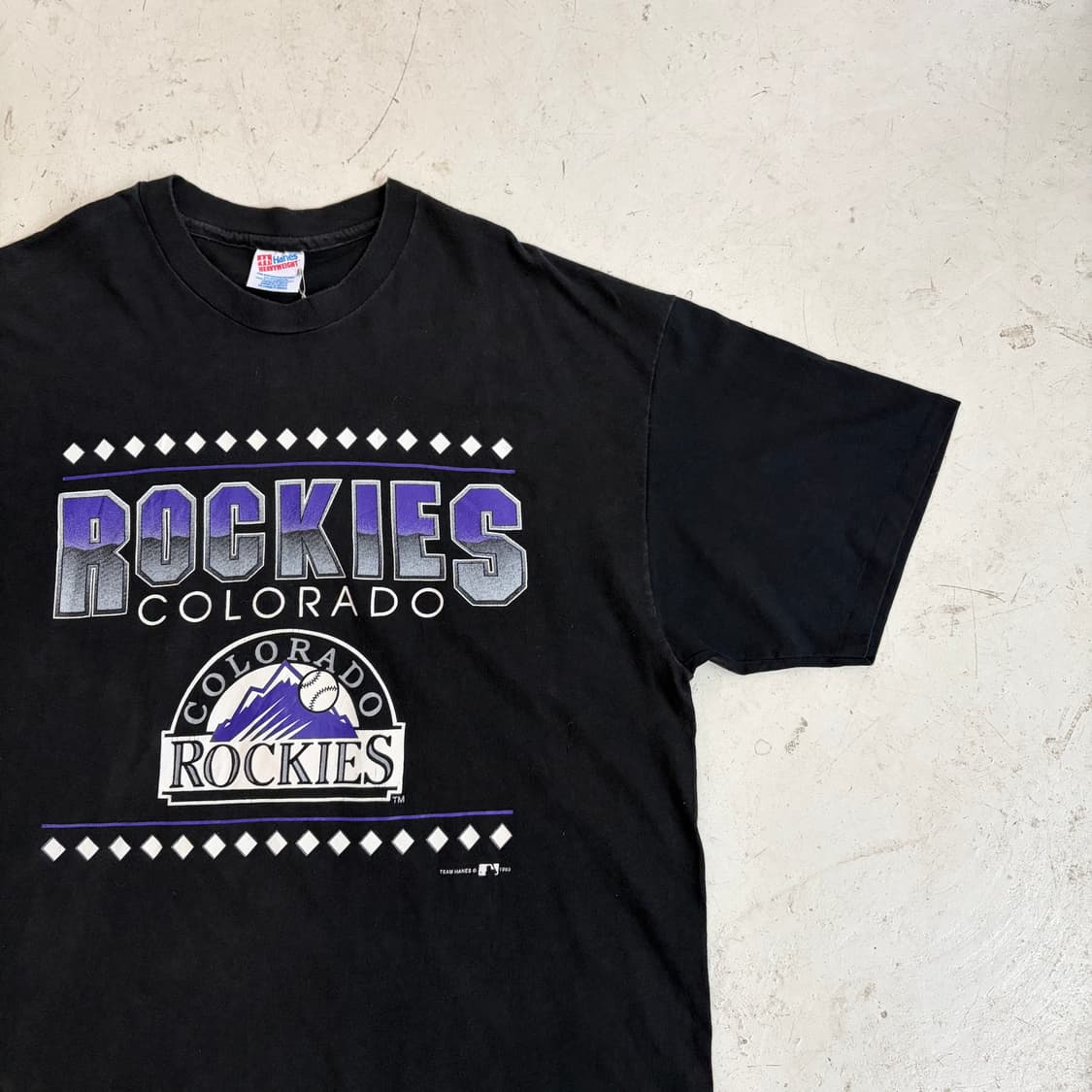 90s USA MLB 콜로라도 로키스 빈티지 반팔티 2XL 상품이미지2