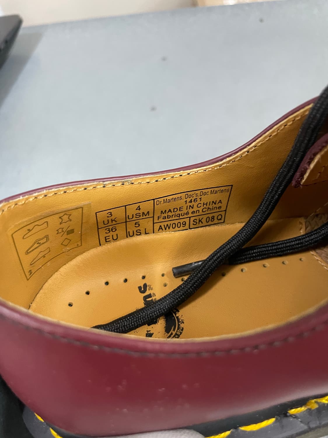 닥터마틴 1461 스무스 체리 레드 UK3 (gr-3752) 상품이미지7