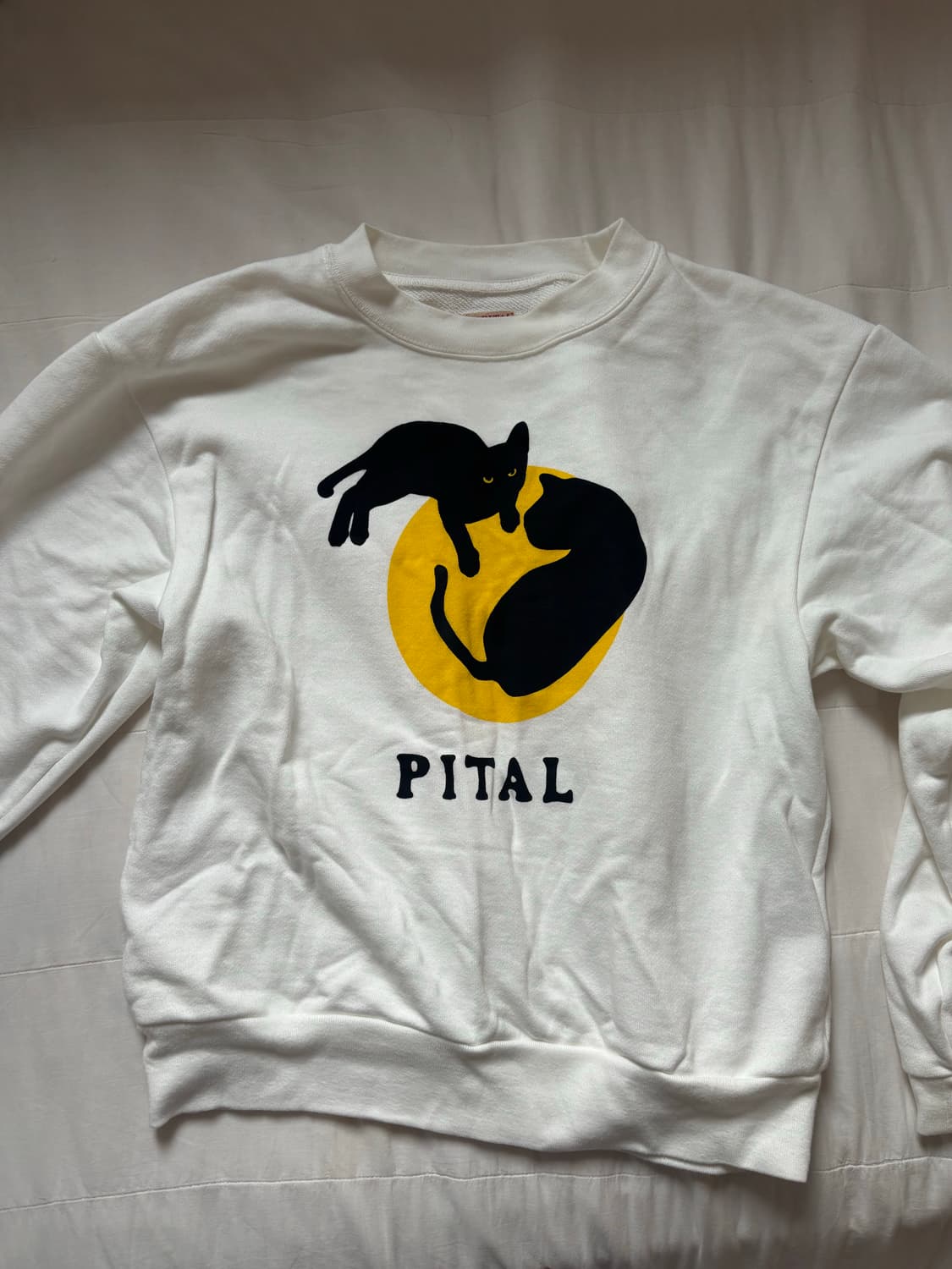 캐피탈 에코 플리스 크루 스웨트셔츠 화이트 상품이미지2