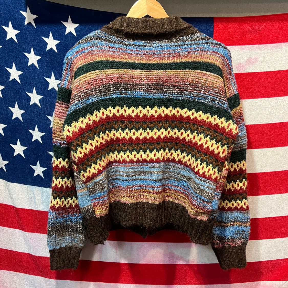 나인식스뉴욕 컬러풀 패턴 니트 가디건 상품이미지3