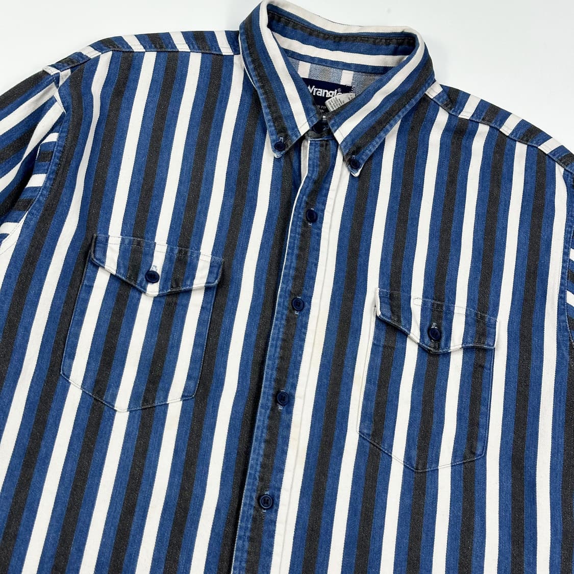 90s 랭글러 빈티지 웨스턴 스트라이프 셔츠 2XL 상품이미지3