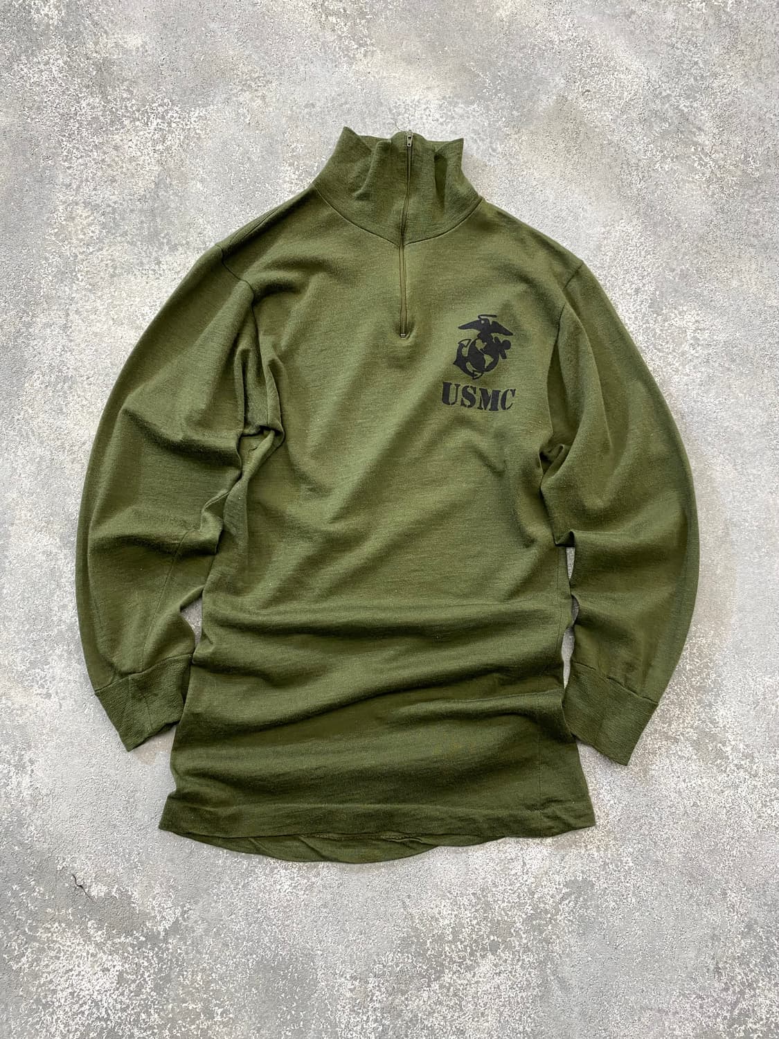 [S] 90s USMC 밀리터리 하프집업 티셔츠 상품이미지1