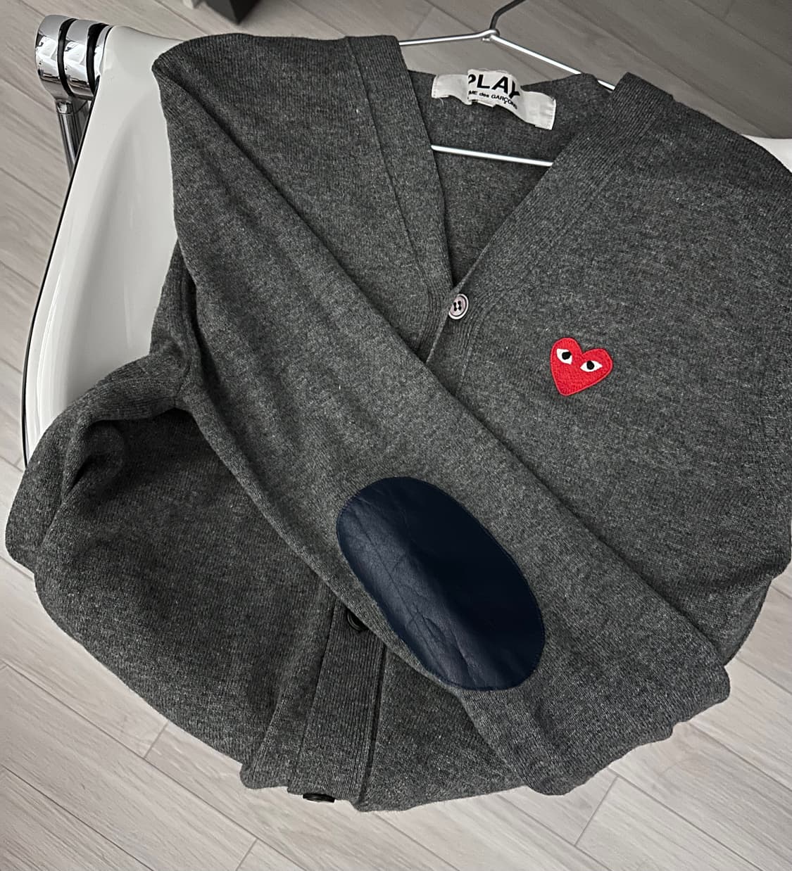 꼼데가르송 엘보 패치 가디건 상품이미지3