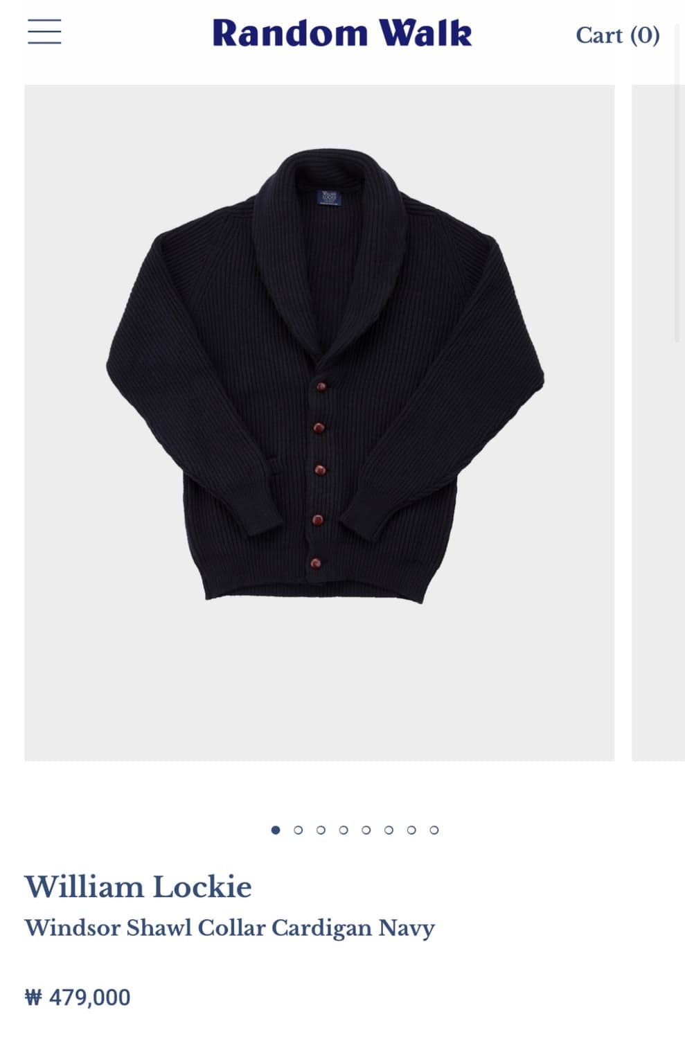 윌리엄 로키 네이비 숄카라 가디건 상품이미지7