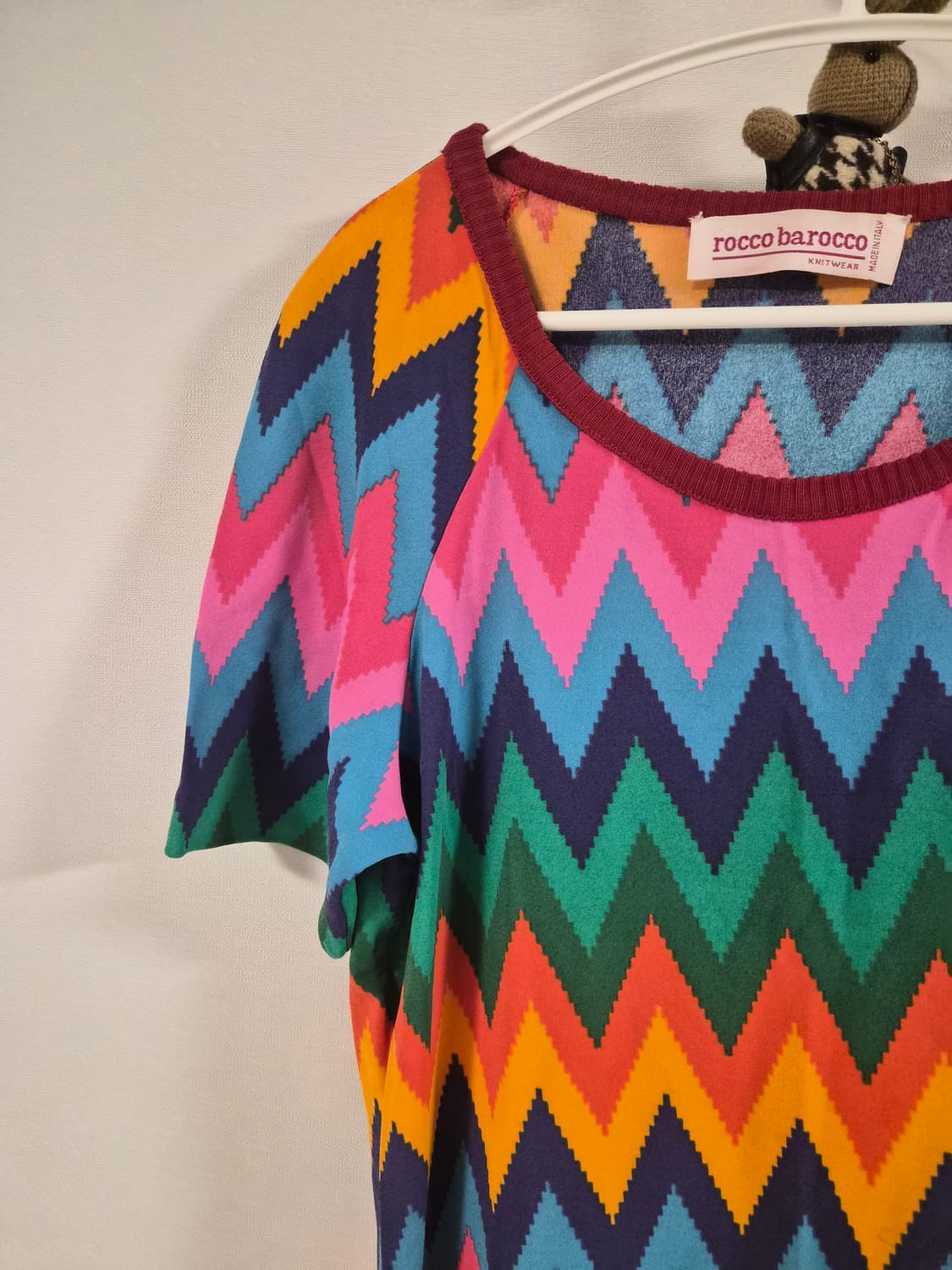 로코바로코(Roccobarocco) 정품 지그재그 니트 반팔 상품이미지3