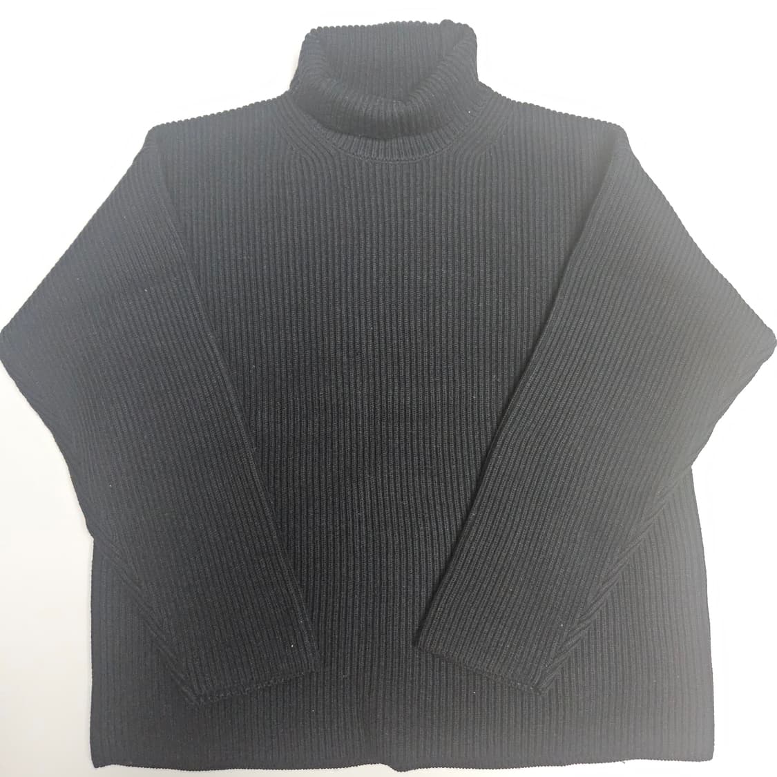 (무료배송) 오라리 슈퍼파인 백울 립니트 터틀넥 / 블랙 / 0사이즈 상품이미지1