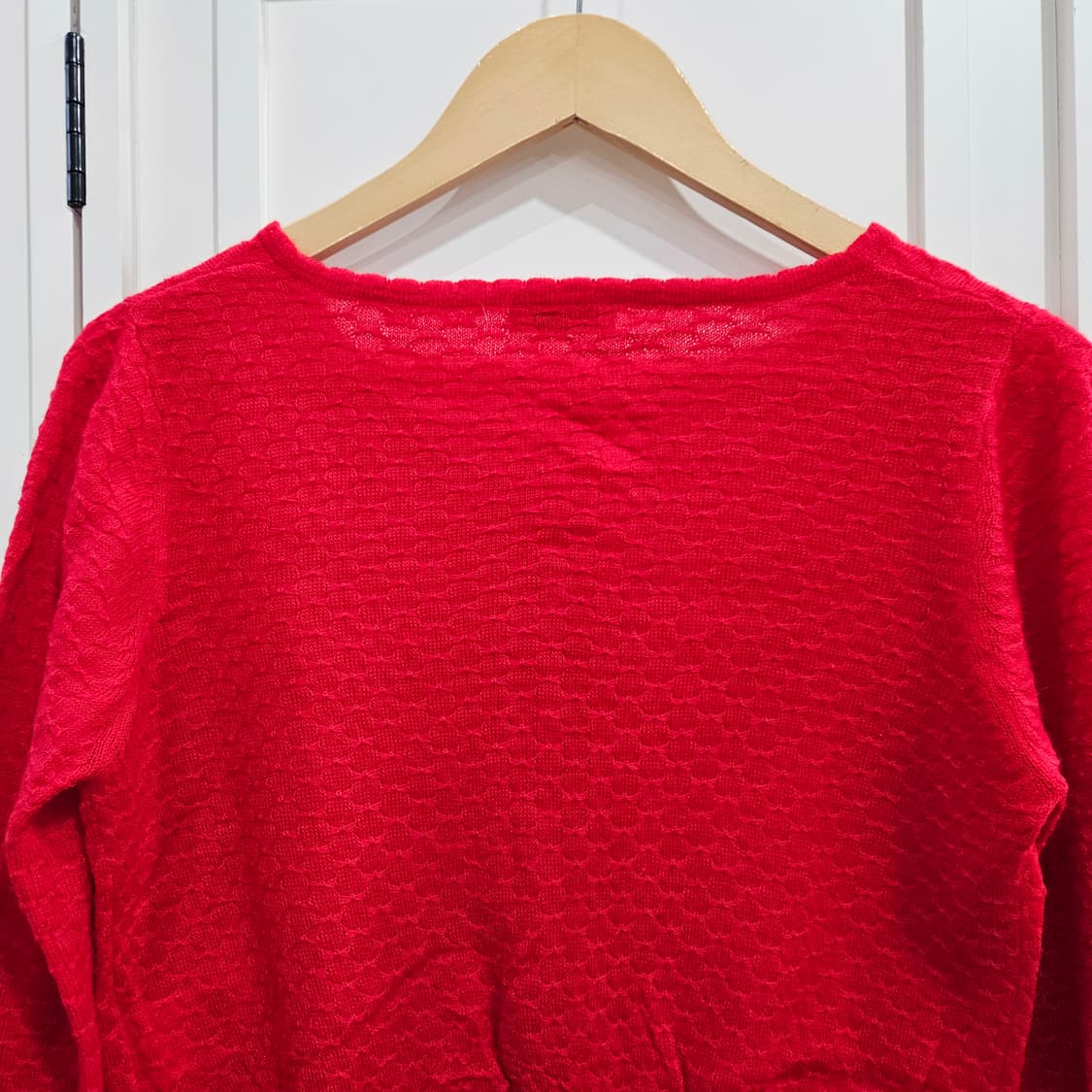 earth music&ecology 레드 크롭 가디건 상품이미지6