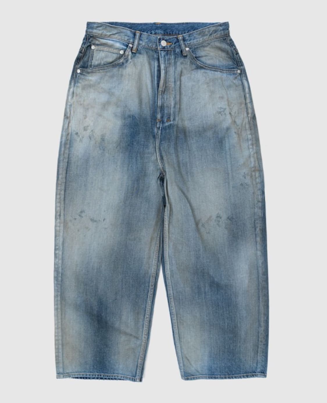 안셀름 aging wide denim pants 3사이즈 연청 상품이미지1