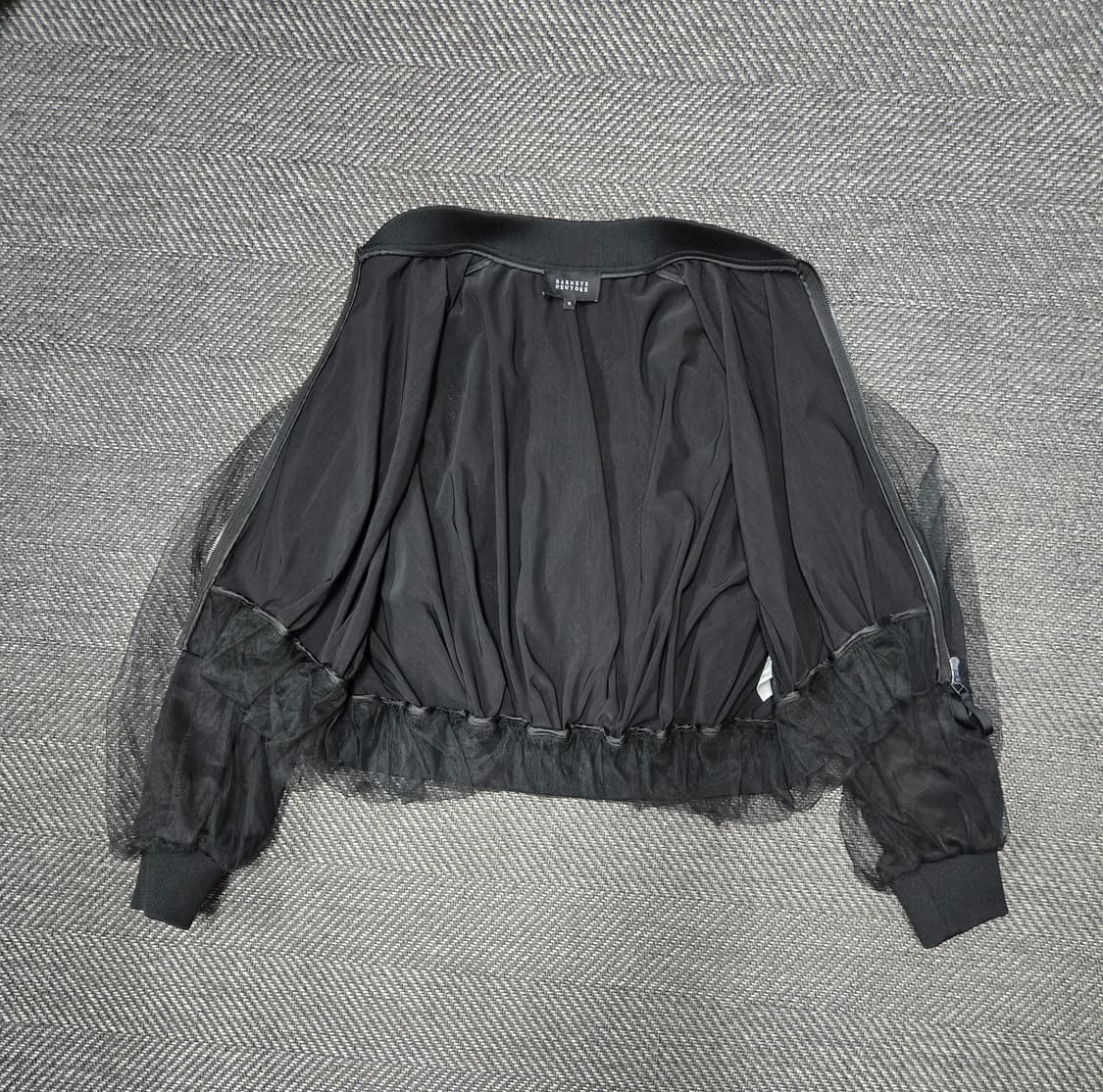 바니스뉴욕 25ss 시스루 봄버 자켓 블랙 상품이미지4