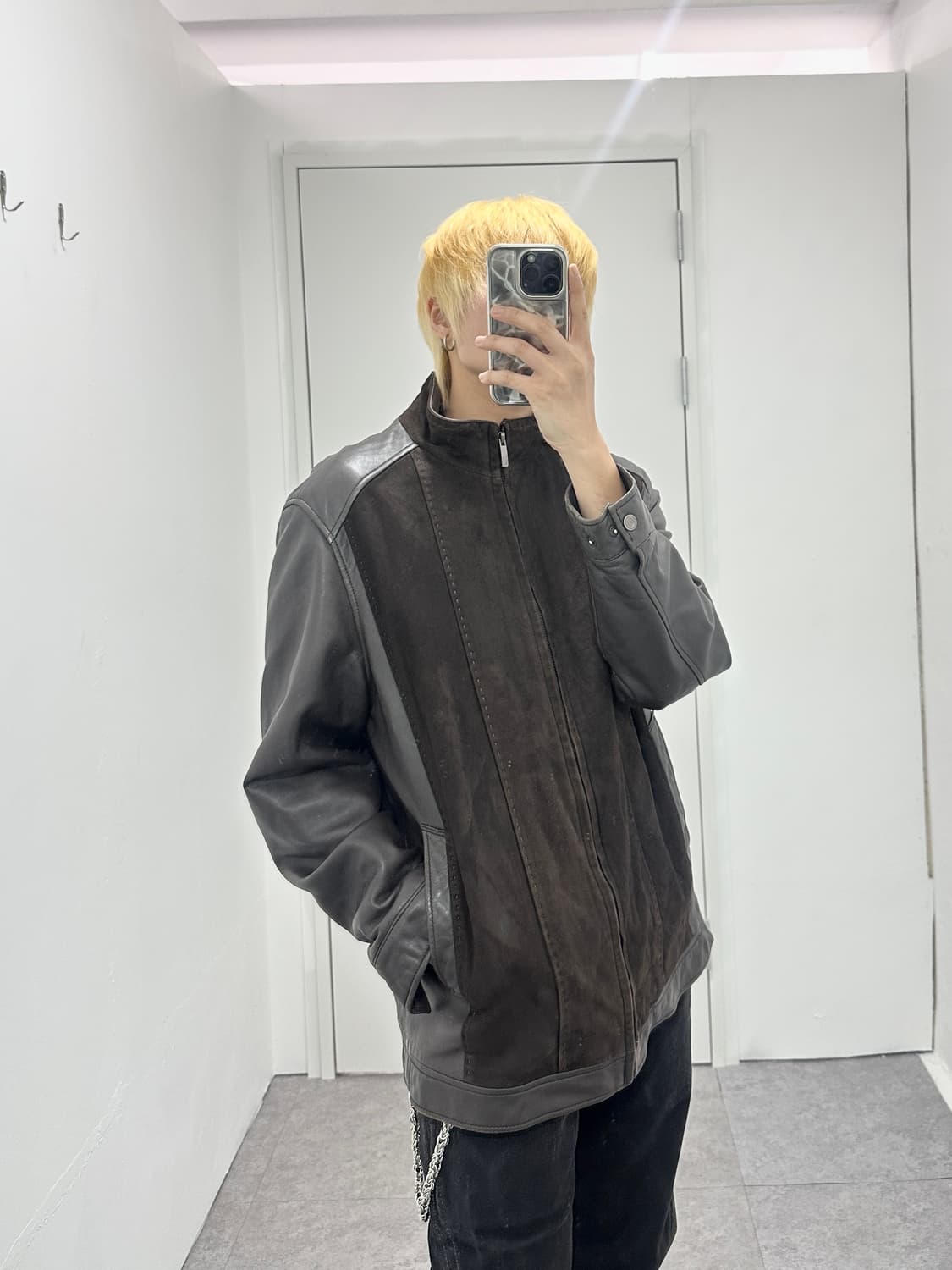 INDIAN suede panels lamb leather jacket 상품이미지2