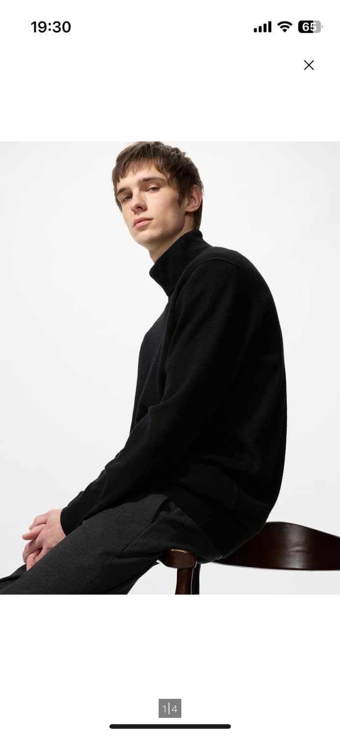 유니클로 캐시미어 터틀넥 M(새상품) 상품이미지1