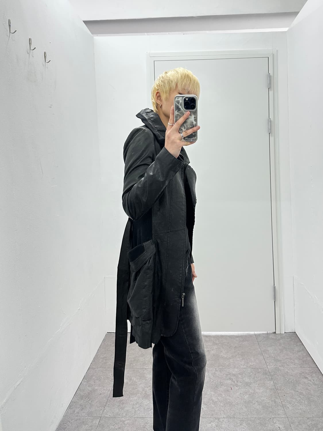 DOHO asymmetric cut sheepskin leather hi 상품이미지10