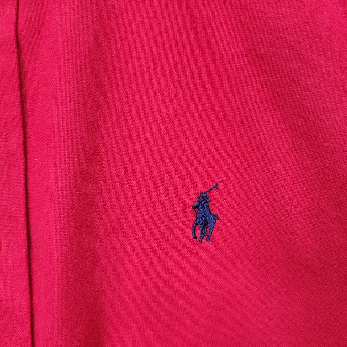 폴로랄프로렌 QR 인증 레드 클래식 셔츠 남방 M사이즈 새상품급 상품이미지3