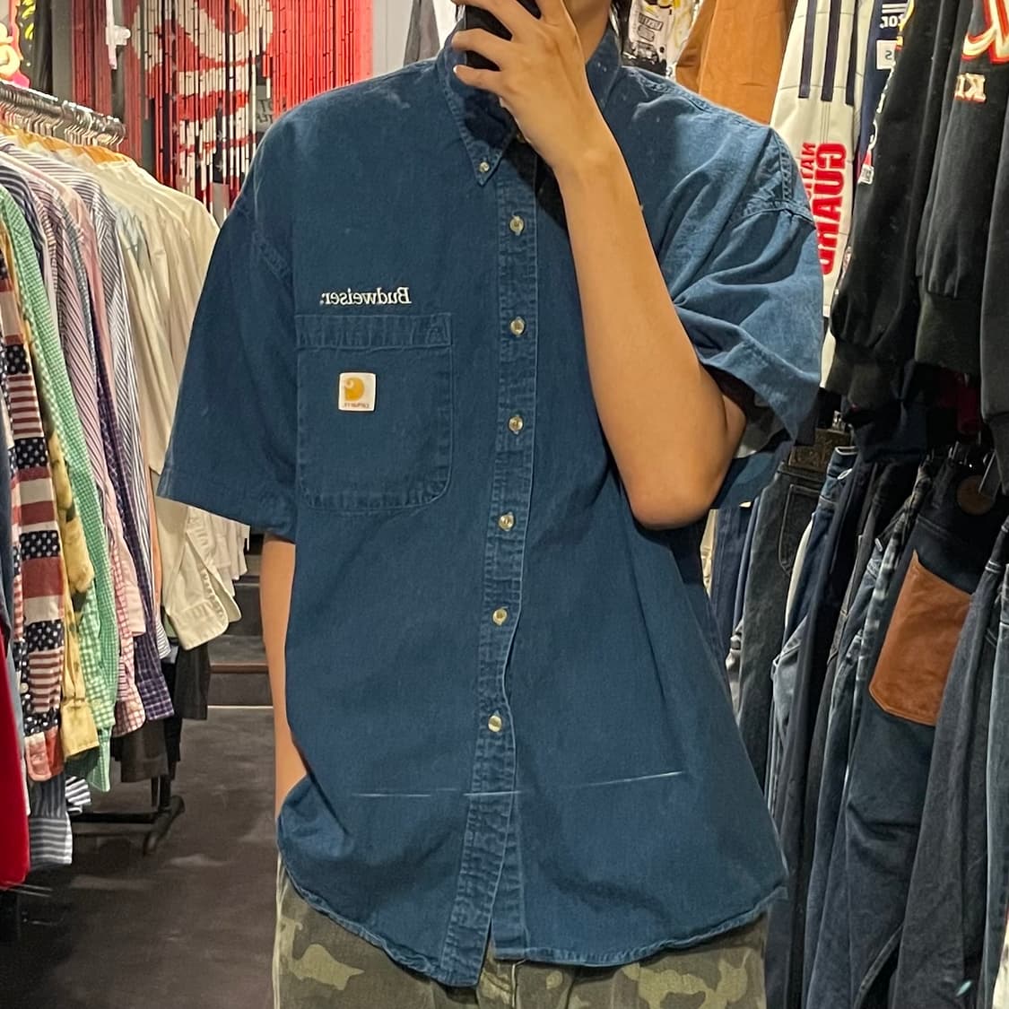 [IM] carhartt 칼하트 진청 데님 반팔셔츠 상품이미지4