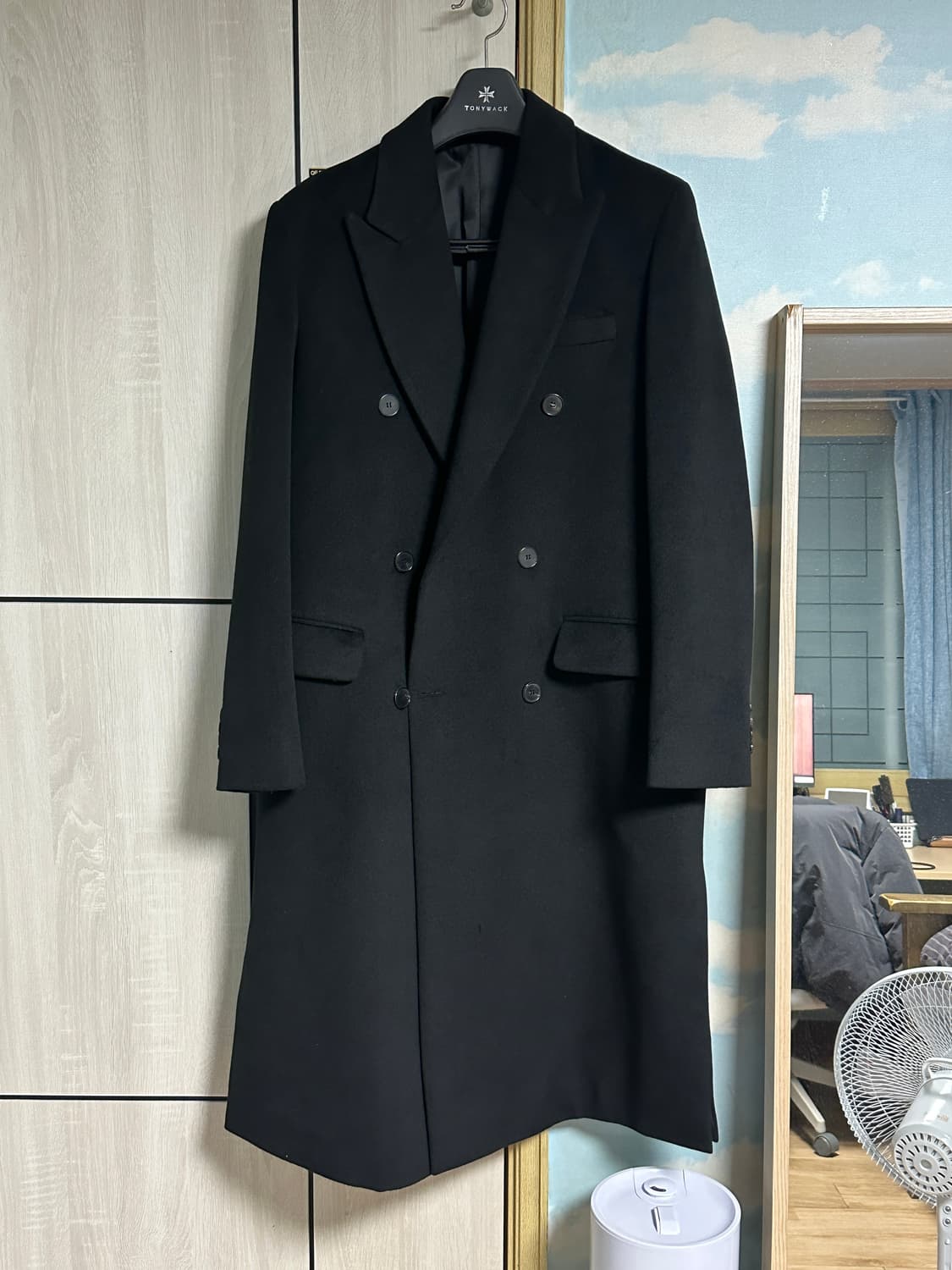 (L) 데꼬로소 핸드메이드 테일러드 롱코트 - BLACK 상품이미지4