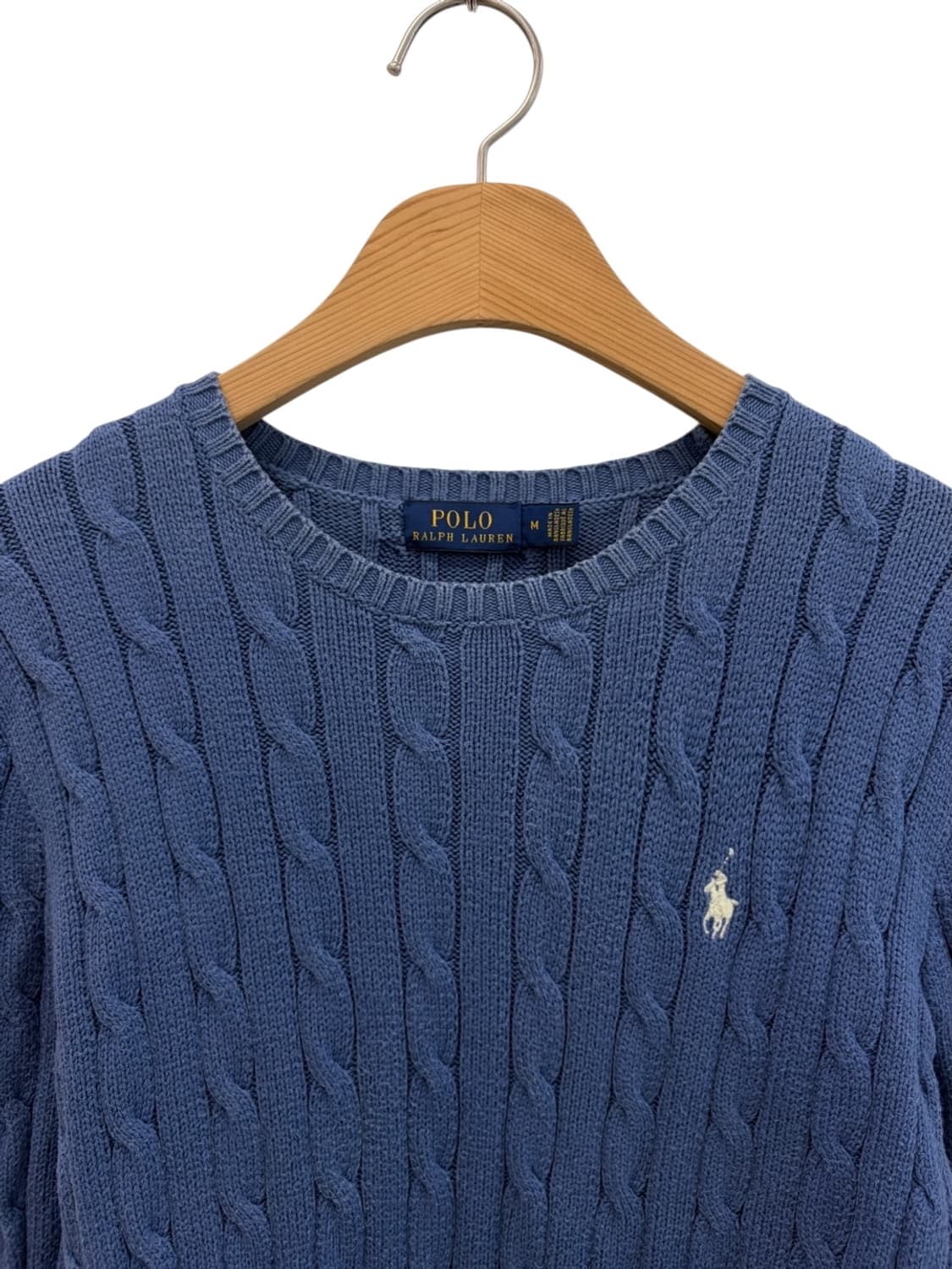 폴로 꽈배기 케이블 니트 스카이블루 (여성M) 상품이미지2