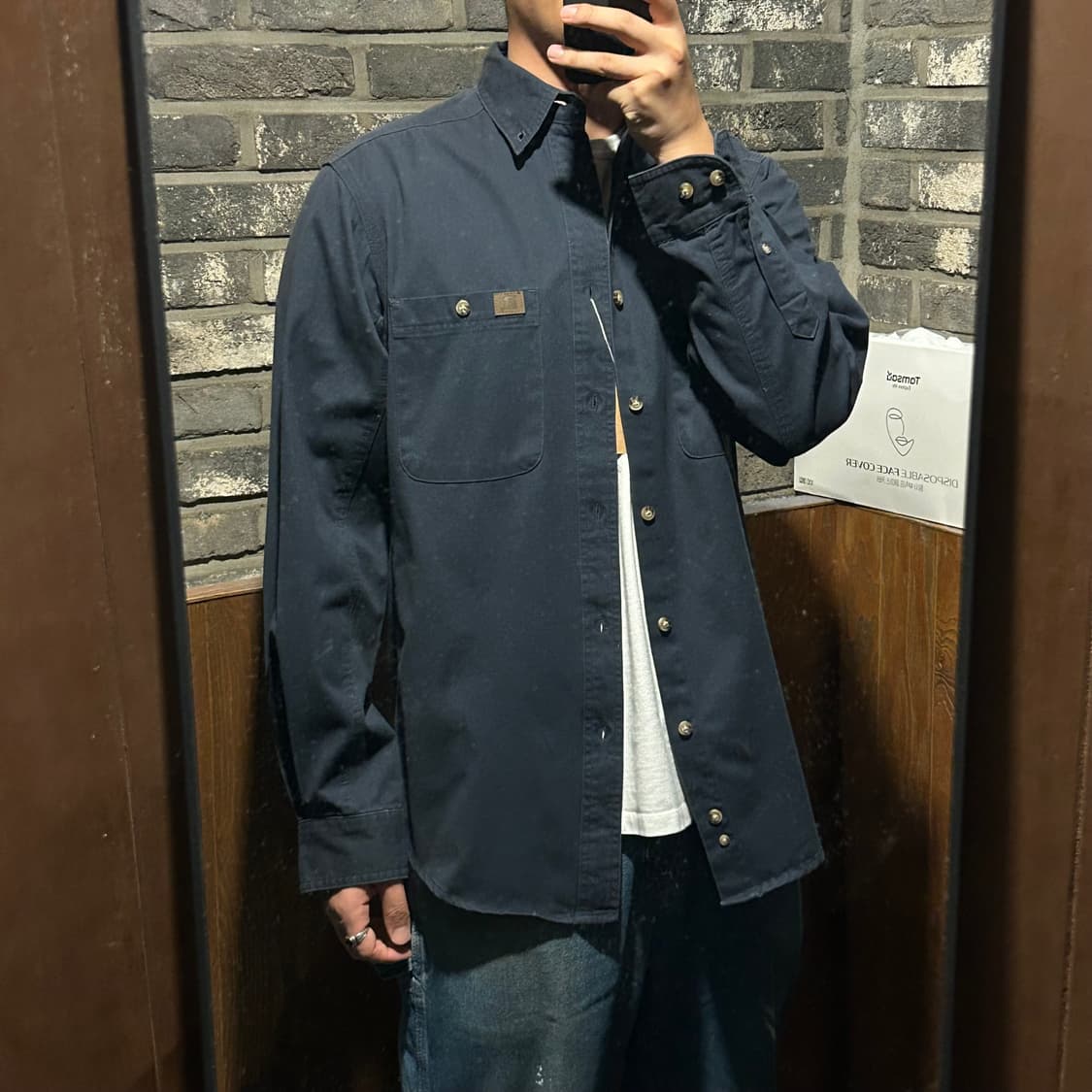 M) Wrangler 랭글러 투포켓 워크웨어 코튼 셔츠 W35 상품이미지8