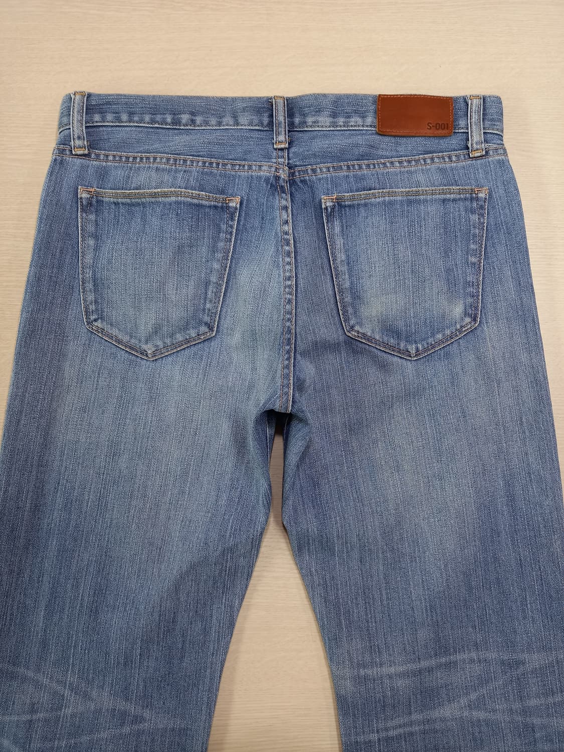 31 유니끌로 S001 워싱 일자진 연청 31-473 상품이미지4