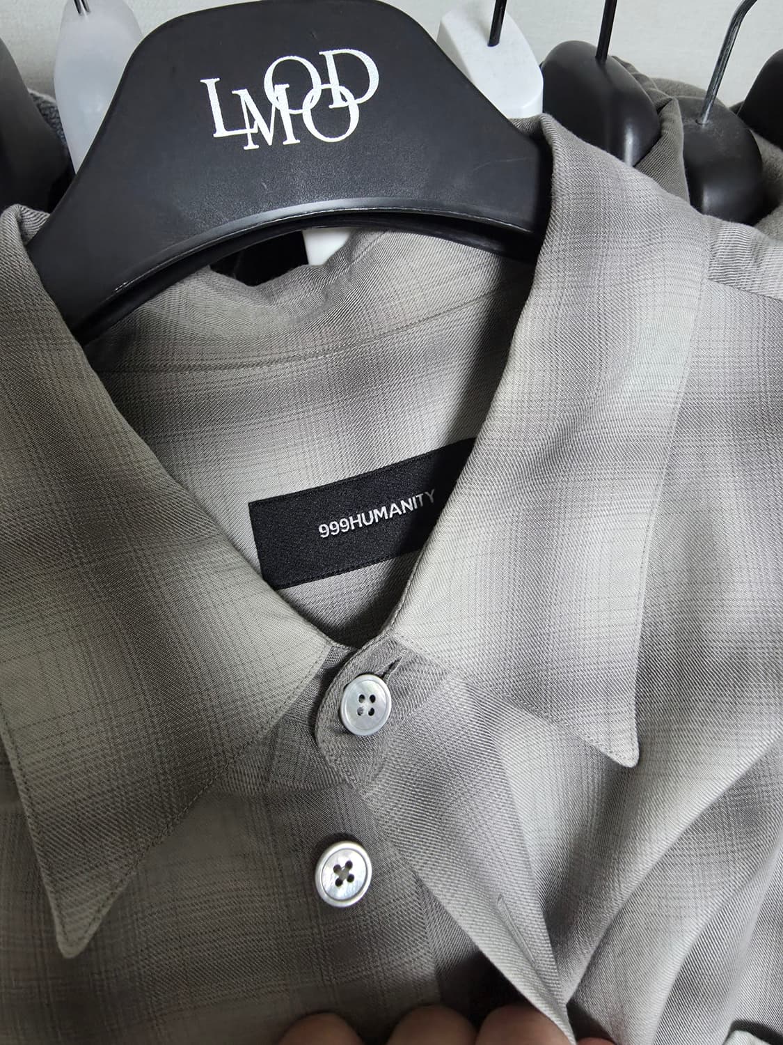 999휴머니티 이지 체크 셔츠 V13 페이디드 차콜 2 상품이미지2