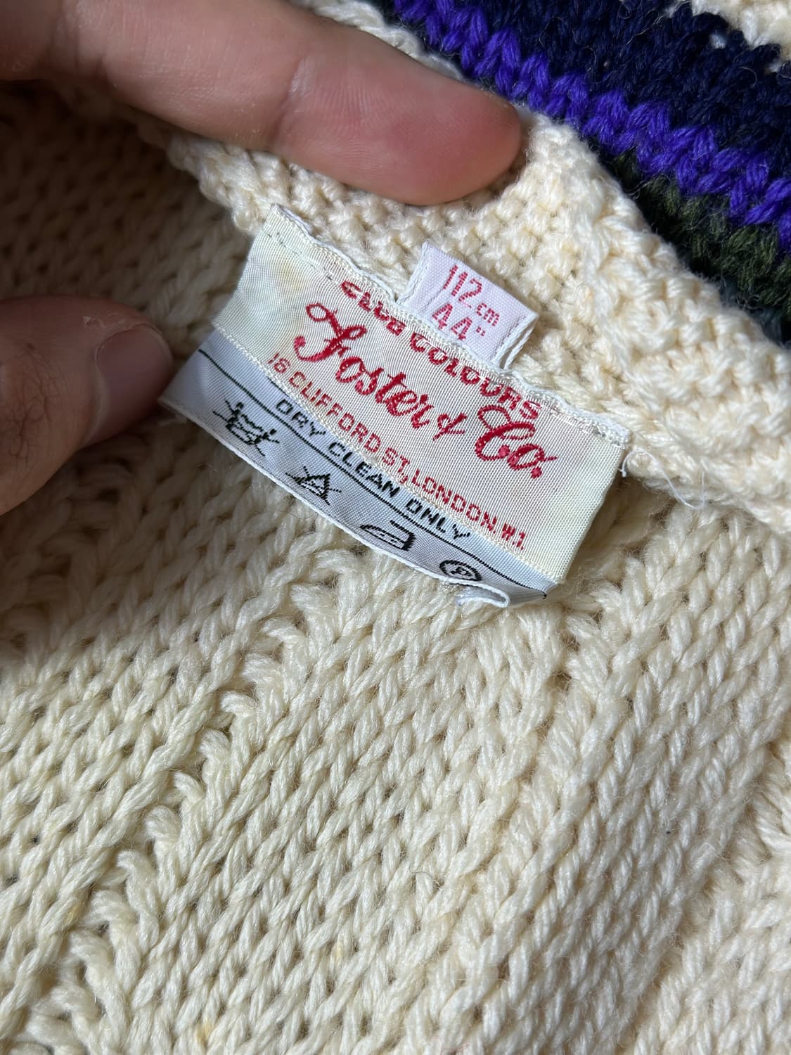 60s Vintage 브이넥 피셔맨 스웨터 상품이미지3