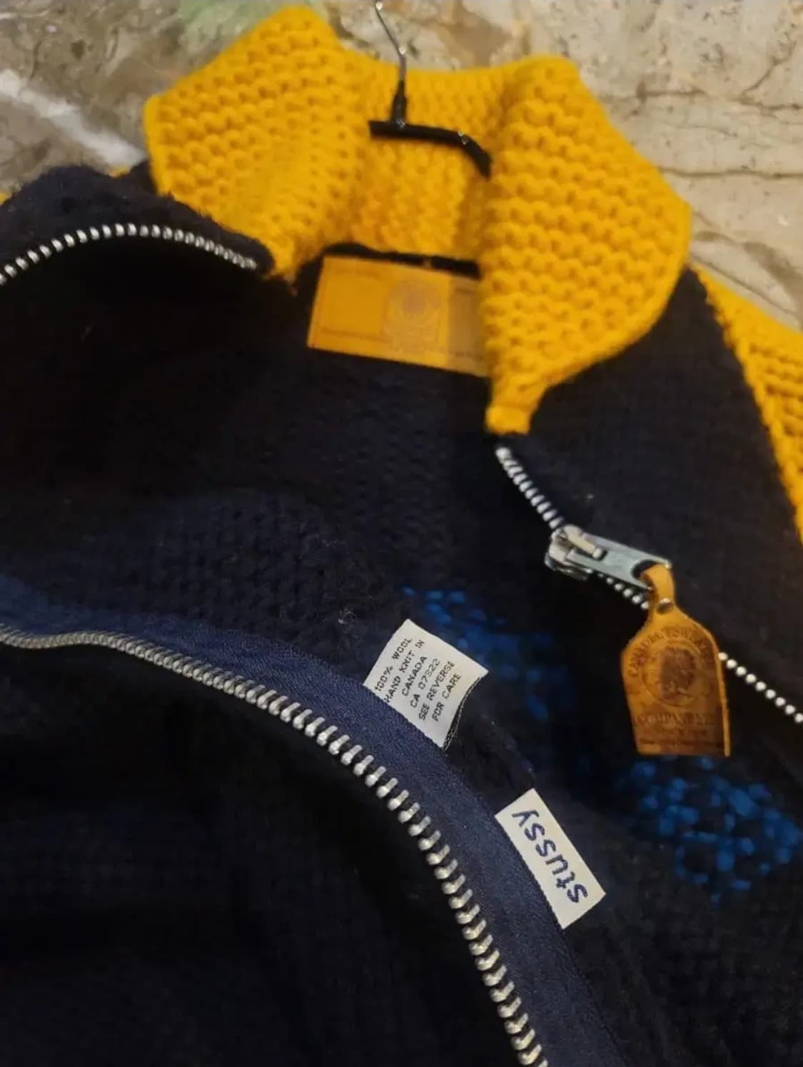 스투시 X 캐나디안 스웨터 컴퍼니 샤넬로고 코위찬 상품이미지5