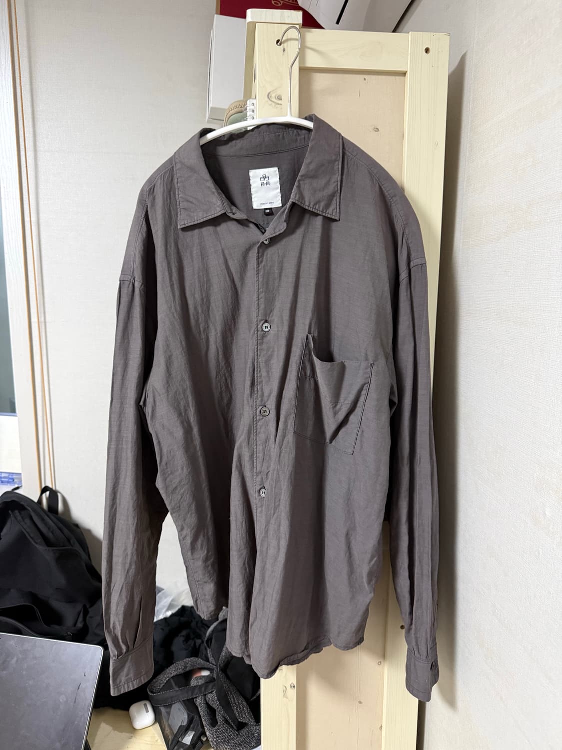 폴리테루 텐코 셔츠 다이드 차콜 2 size 상품이미지2
