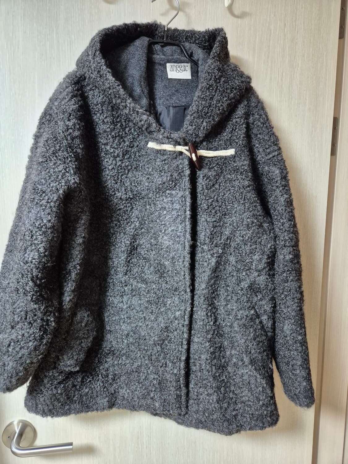 (24년) 앙개 퍼지 후드 아우터 부클자켓  anggae 상품이미지4