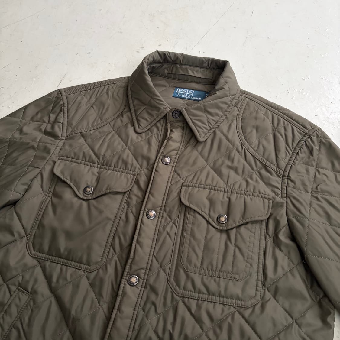 폴로 랄프로렌 빈티지 퀄티드 셔츠 자켓 M 상품이미지4