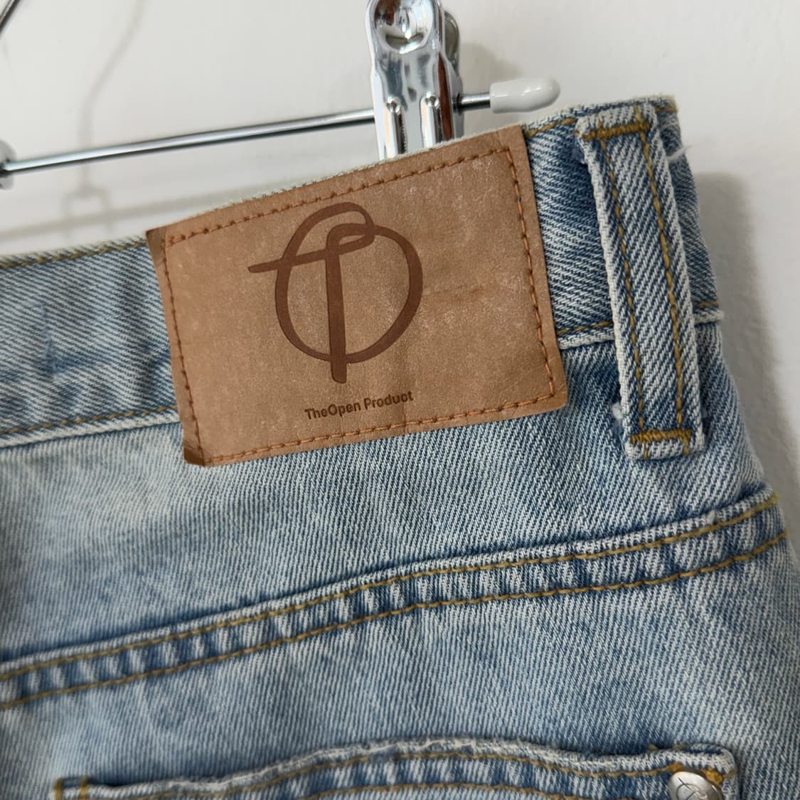 [28] 더오픈프로덕트 블루데미지 데님 반바지 상품이미지8