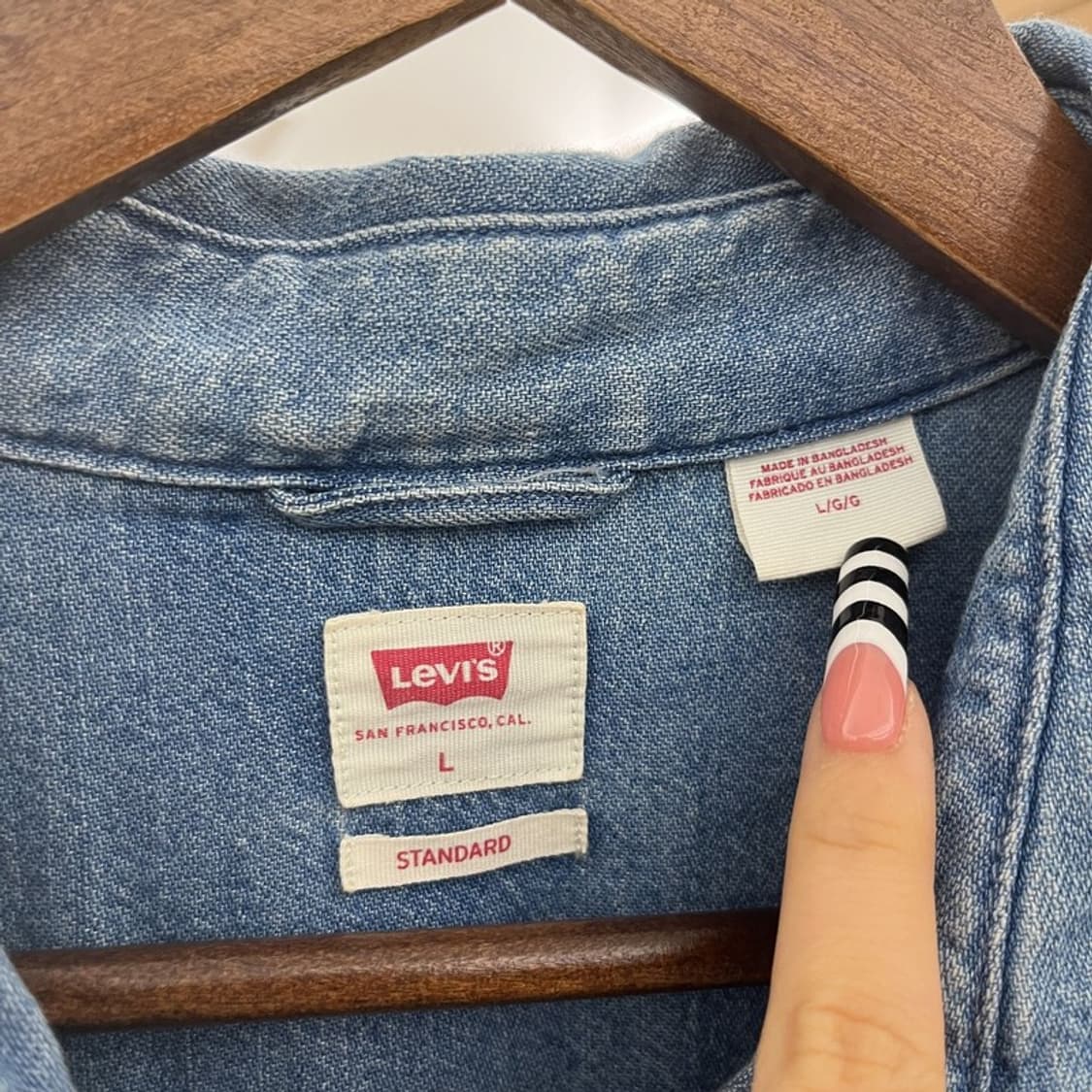 리바이스 빈티지 컨트리 웨스턴 데님 버튼 셔츠 L C10101 상품이미지5