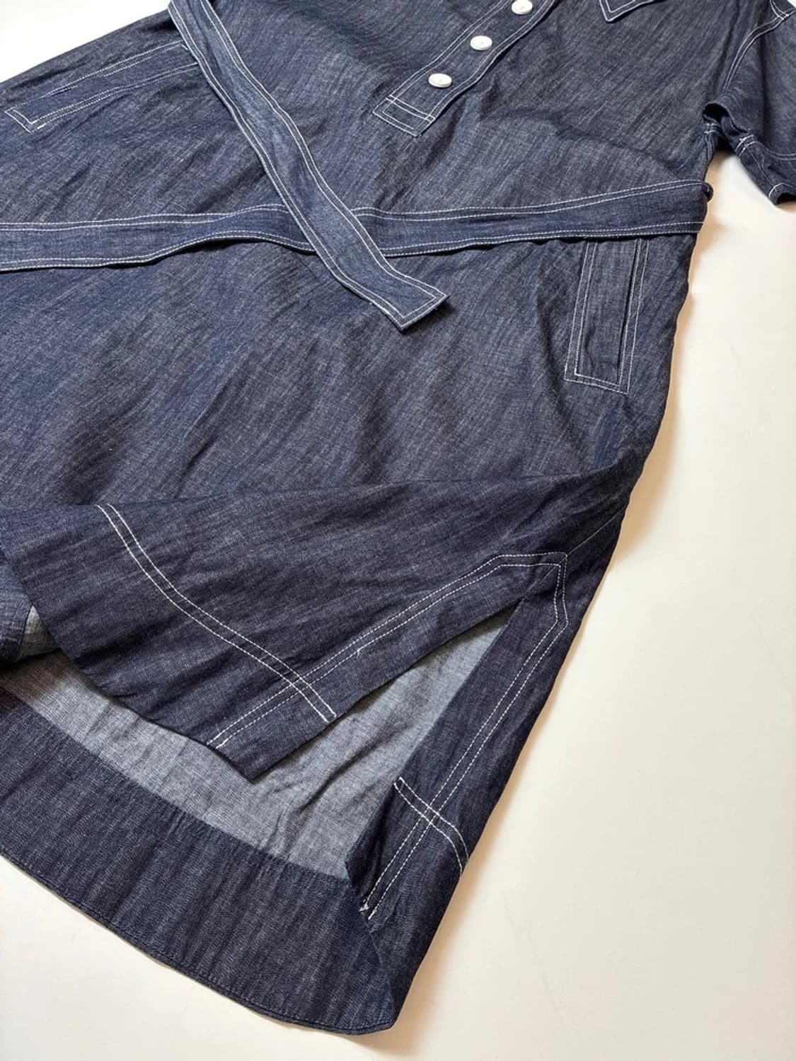 스튜디오톰보이 23ss 빅카라 벨티드 데님 원피스 PN8711 상품이미지3