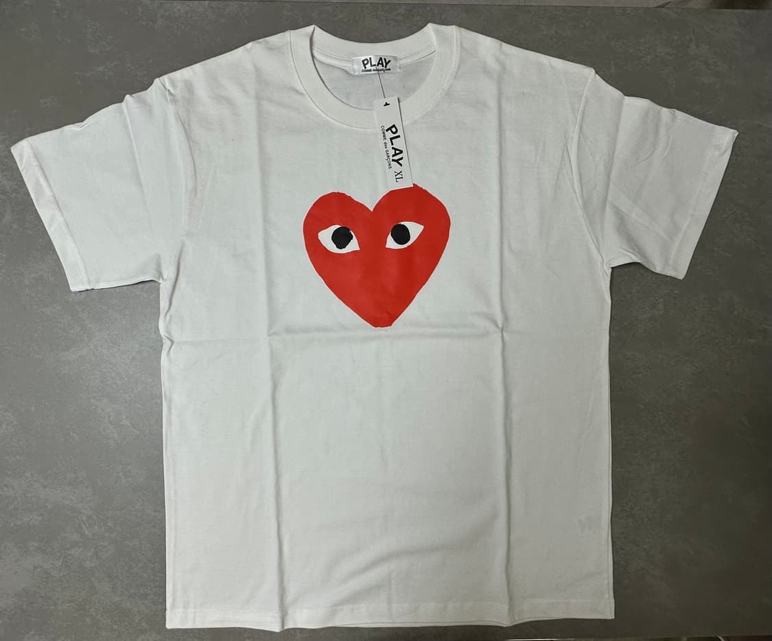 꼼데 가슴 빅로고 반판티 상품이미지1