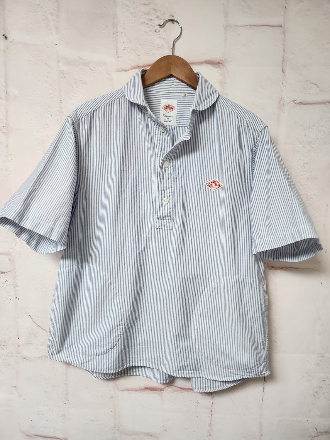 단톤 스트라이프 풀오버 셔츠 상품이미지2