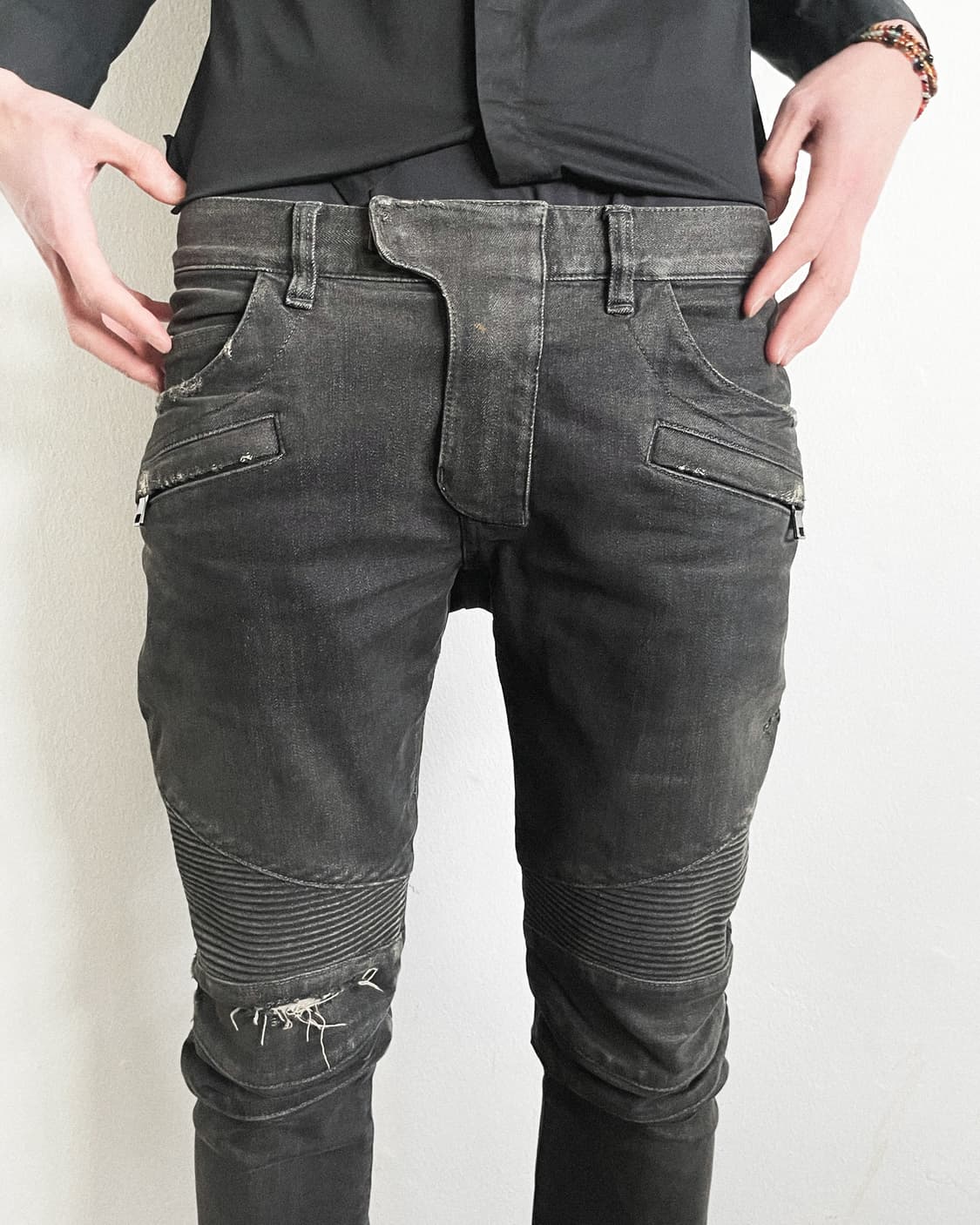 발망 14ss 왁스코팅 바이커데님 상품이미지4