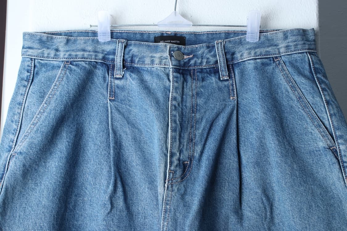 (2XL) 멜란지마스터 반바지 팬츠 빅사이즈 데님 청 아메카지-P9994 상품이미지3