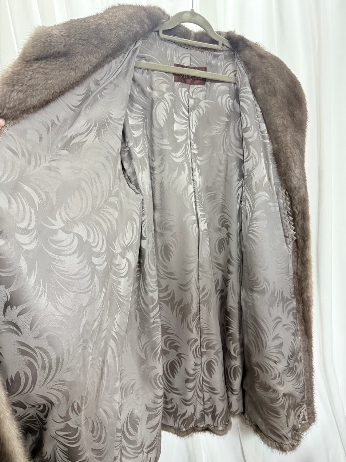 American fur awards 진도 그레이 롱 밍크코트 상품이미지5