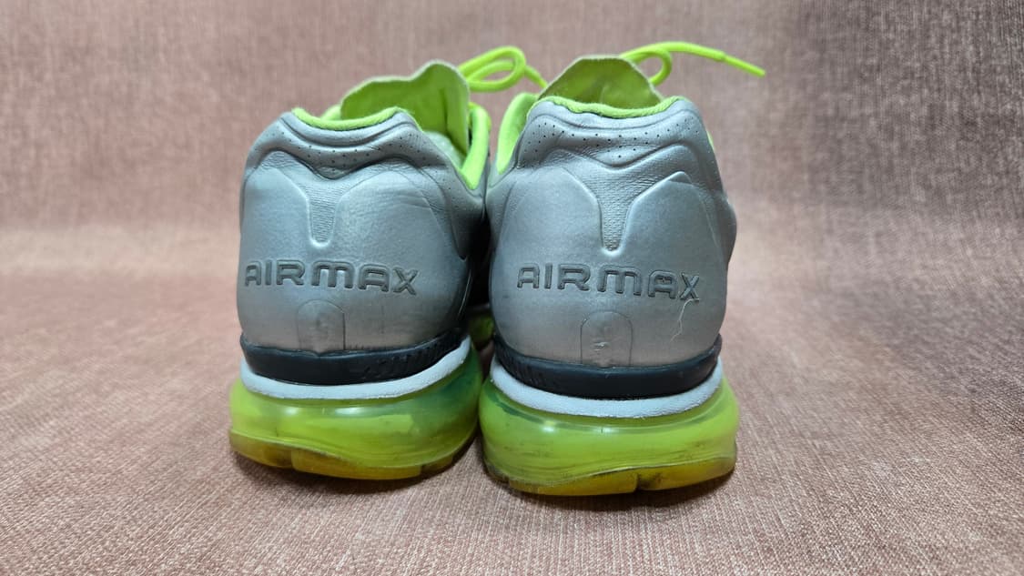 나이키275mm-  에어 맥스 멘스 45 메탈릭 실버 네온 볼트 그린 상품이미지5
