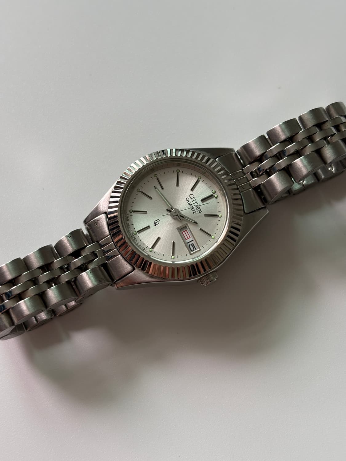 1980년대 CQ 크라운 베젤 실버 쿼츠 여성 상품이미지4