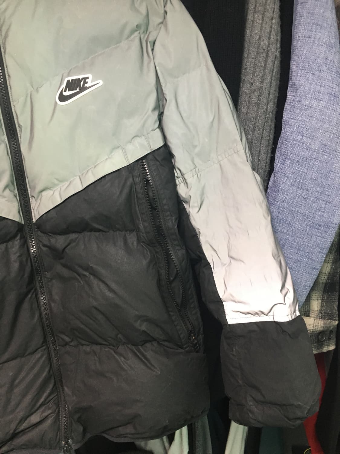 나이키 리플렉티브 윈드러너 패딩 회색/검정 L 상품이미지3