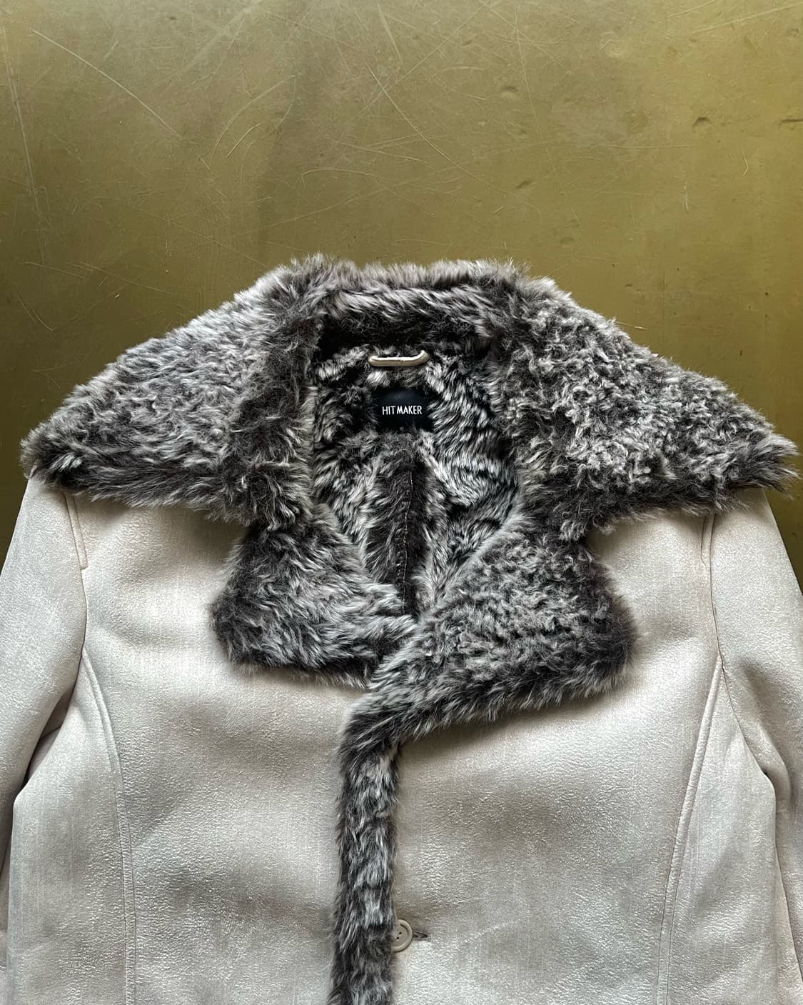 90-00s V-KEI White Faux Leather Fur JK 상품이미지4