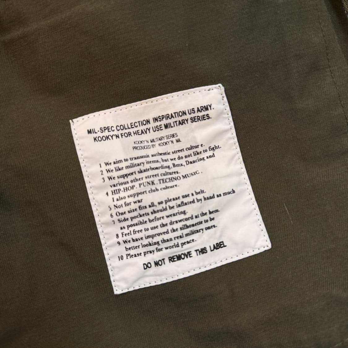 KOOKYN 일본 스트릿 브랜드 크롭 정글 퍼티그 자켓 밀리터리 자켓 상품이미지8