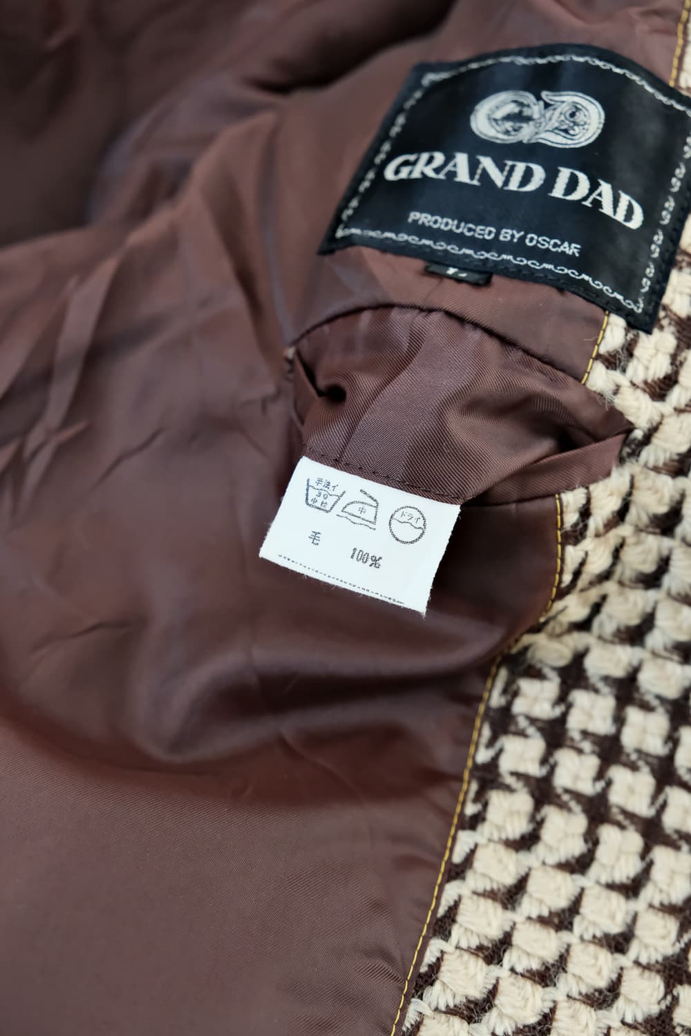 스퀘어 패턴 울 자켓 95  상품이미지9