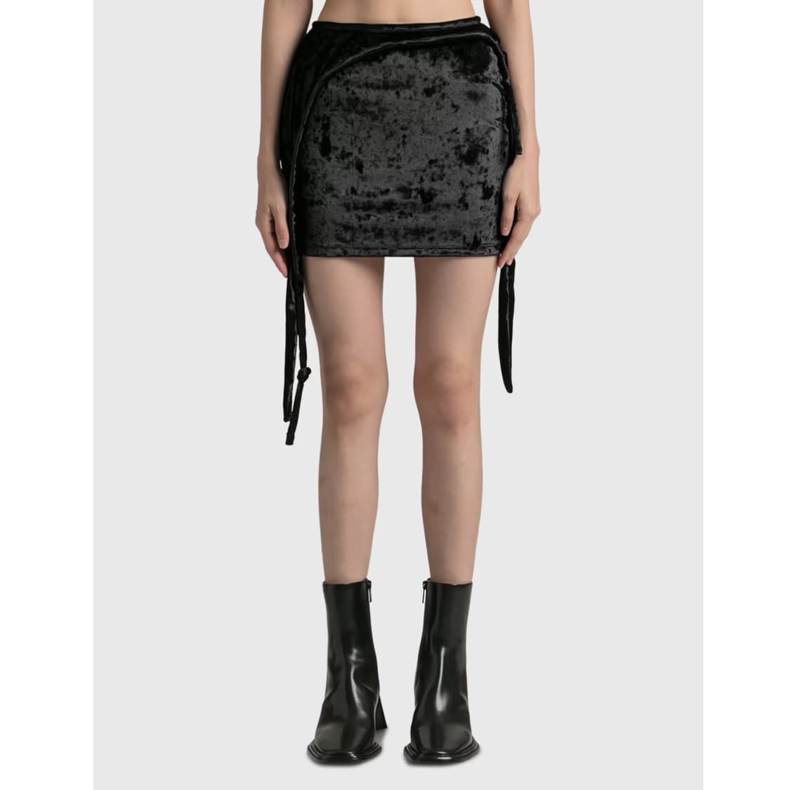 [XS] OTTOLINGER 오토링거 벨벳 스판 레이어드 스커트 상품이미지1