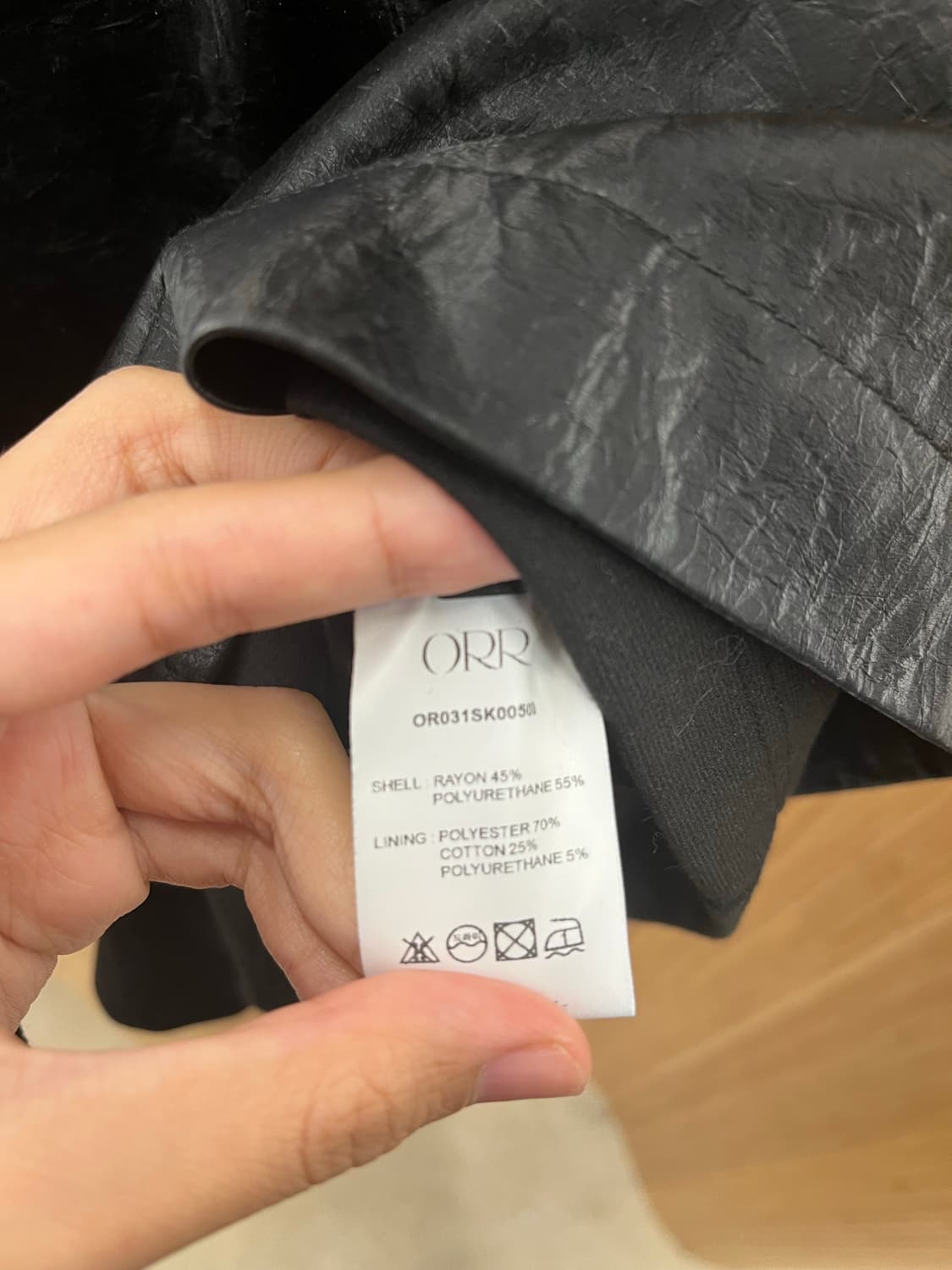 ORR 오르 크랙 미니스커트 블랙 상품이미지4