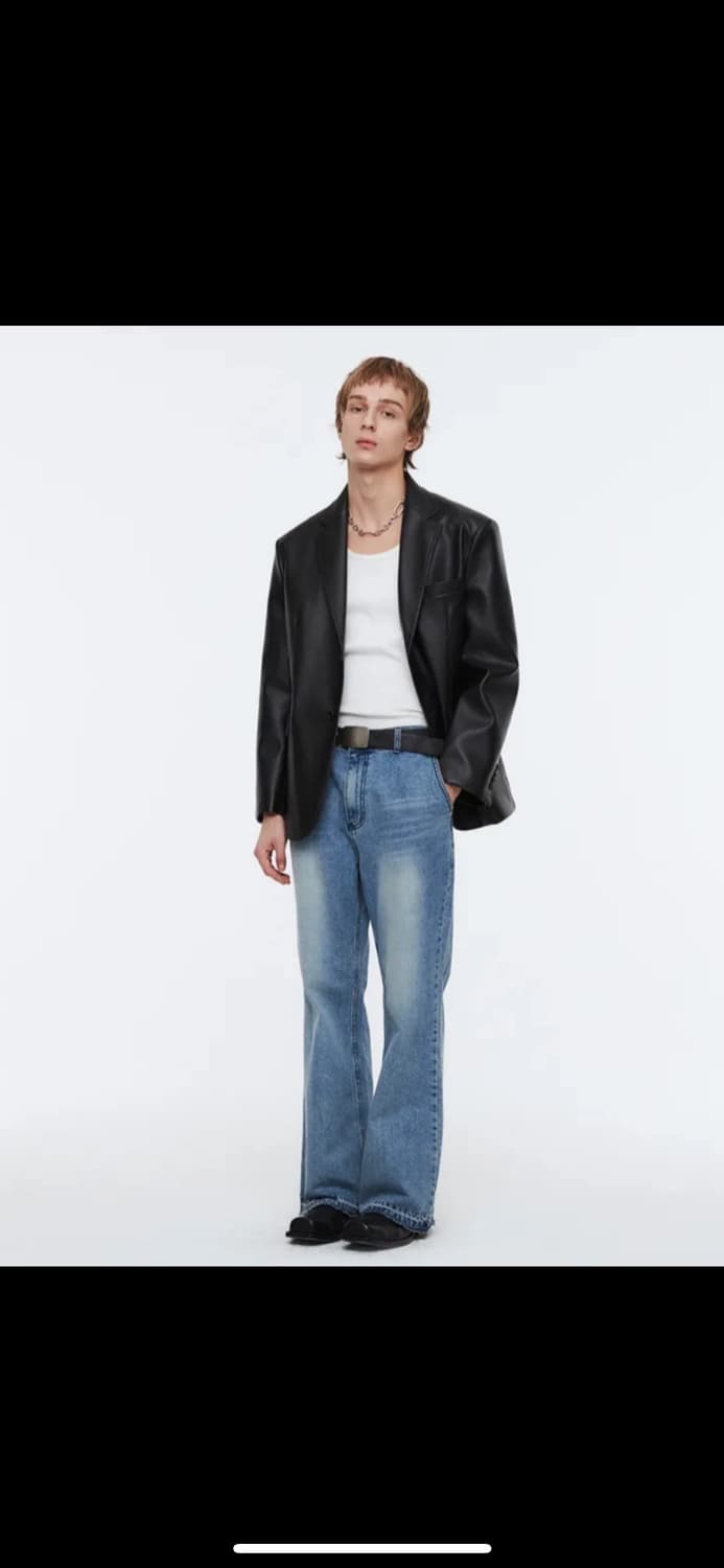 파브레가 비건 레더 블레이저 3사이즈 상품이미지2