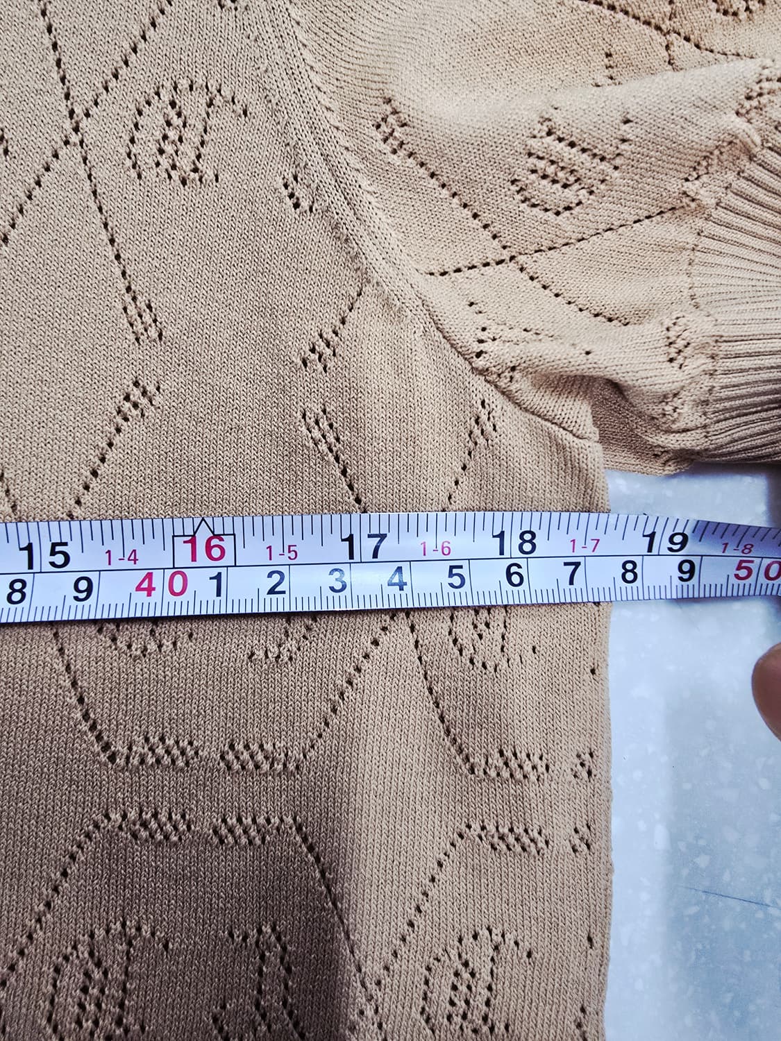 쥬시꾸뛰르 카라넥 반팔 니트 브라운 상품이미지8