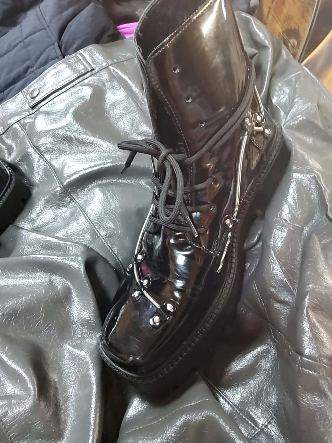 부츠 하이탑  바이커 265~270 상품이미지9